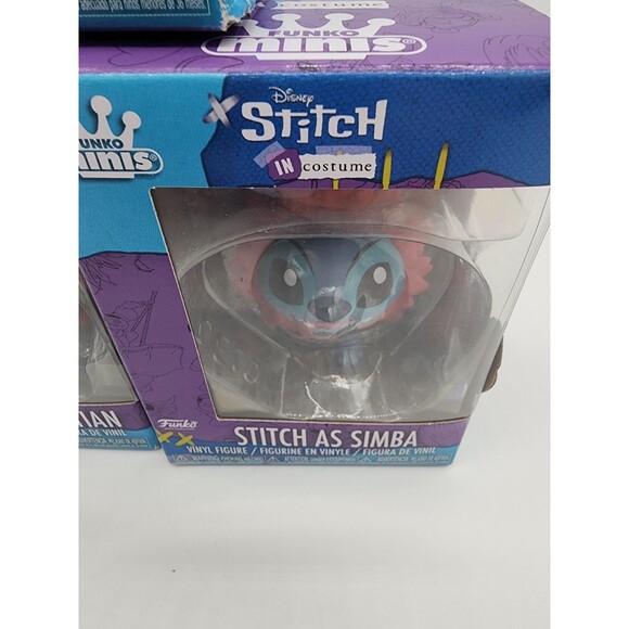 Disney Funko Minis Stitch in Costume Lot of 3 Stitch Sebastian Gus Gus Simba - Picture 5 of 6